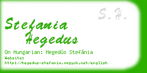 stefania hegedus business card
