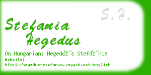 stefania hegedus business card